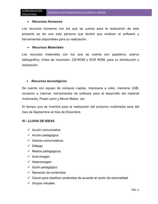 Proyecto integrador comunicacion