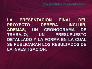 PROYECTO DE INVESTIGACION