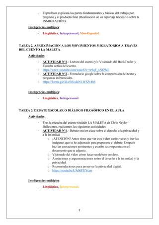 PROYECTO SOCIAL: LA MALETA