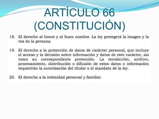 ARTÍCULO 66 (CONSTITUCIÓN)