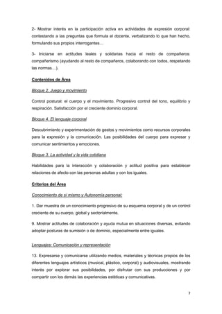 7
2- Mostrar interés en la participación activa en actividades de expresión corporal:
contestando a las preguntas que form...