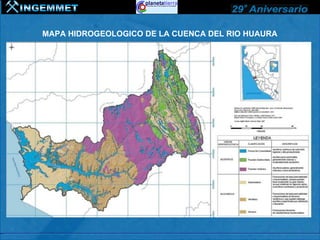 MAPA HIDROGEOLOGICO DE LA CUENCA DEL RIO HUAURA
 