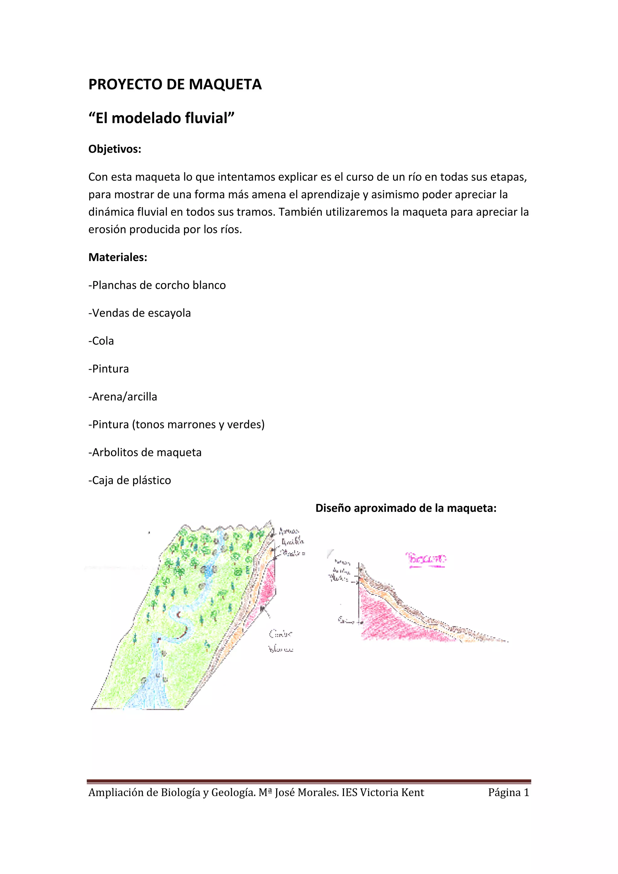Proyecto maqueta modelado fluvial | PDF