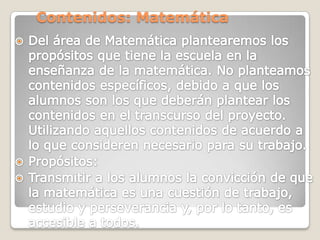 Proyecto matemática 2012 1
