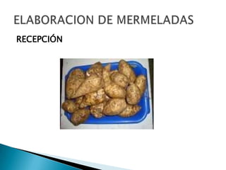 RECEPCIÓNELABORACION DE MERMELADAS