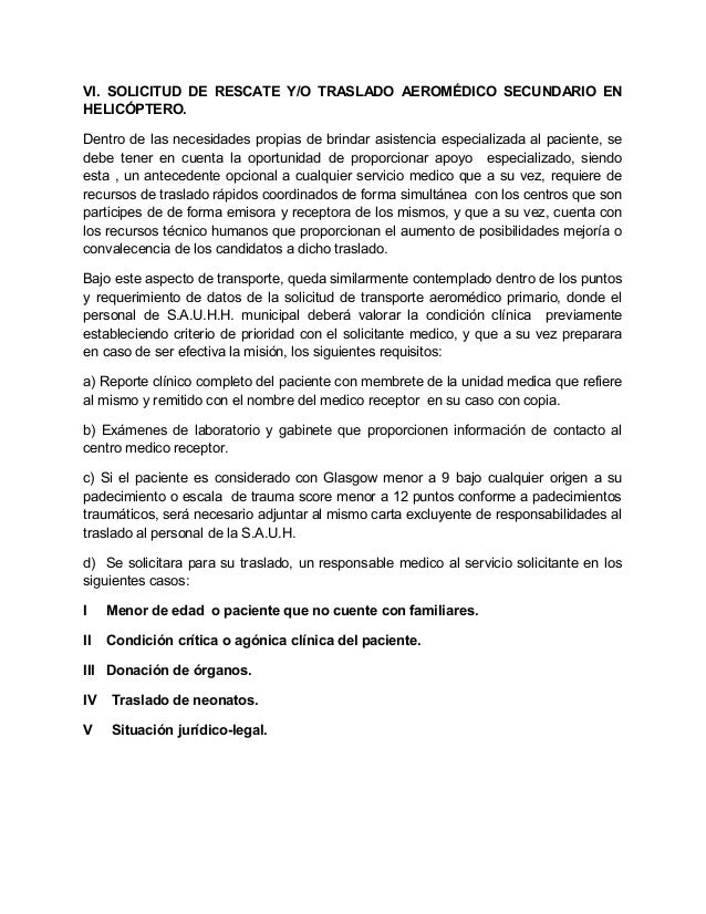 Proyecto EVACUACIONES AEROMÉDICAS en HELICÓPTERO municipal 