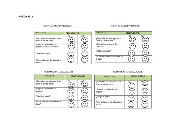 Resultado de imagen de autoevaluacion ni&Atilde;&plusmn;os