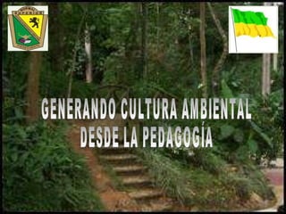 GENERANDO CULTURA AMBIENTAL  DESDE LA PEDAGOGÍA 