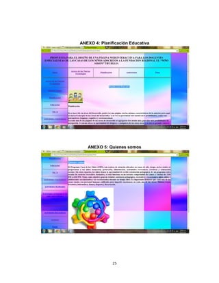 ANEXO 4: Planificación Educativa




   ANEXO 5: Quienes somos




               25
 