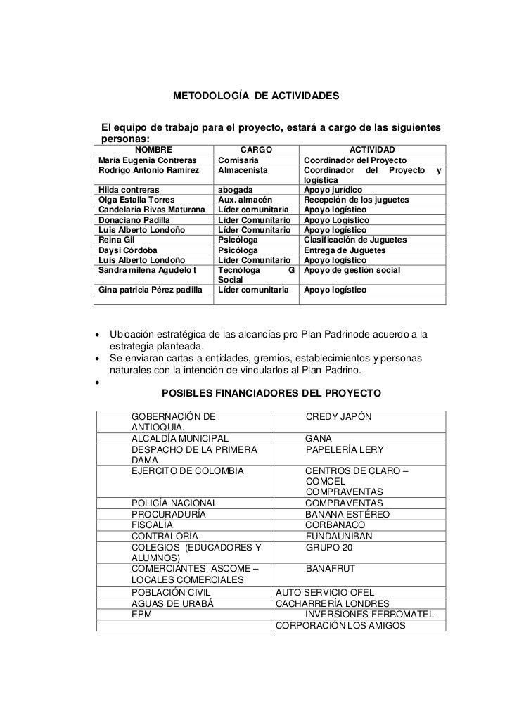 Proyecto plan padrino "Buscando una Sonrisa 
