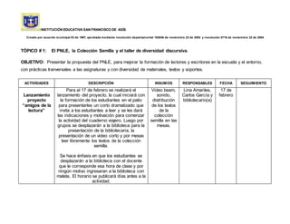 INSTITUCIÓN EDUCATIVA SAN FRANCISCO DE ASÍS
Creado por acuerdo municipal 03 de 1997, aprobada mediante resolución departam...