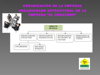 ORGANIZACIÓN DE LA EMPRESA ORGANIGRAMA ESTRUCTURAL DE LA EMPRESA “EL GRANJERO” 