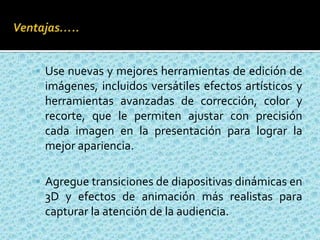 Elementos de la VentanaBarra de TituloBarra de OpcionesBarra de EstadoBarra de Herramientas de Acceso rápidoEsquemaPanel de Diapositiva activaBotones de Vista