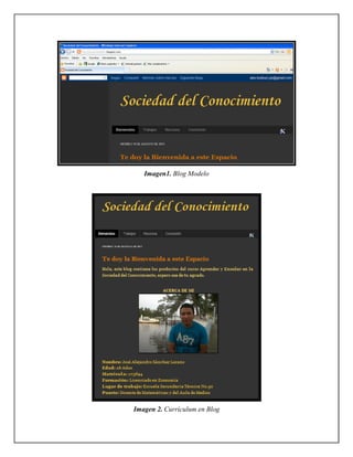 Imagen1. Blog Modelo




Imagen 2. Currículum en Blog
 