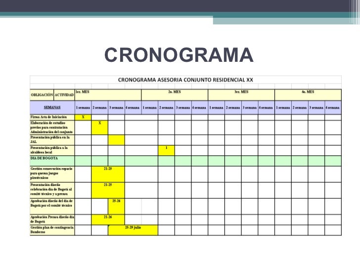 Plan De Trabajo Administrador Propiedad Horizontal