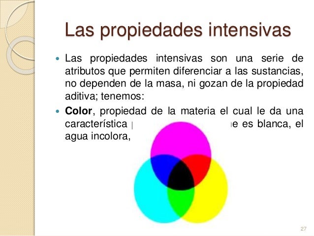 Propiedades cualitativas, extensivas e intensivas