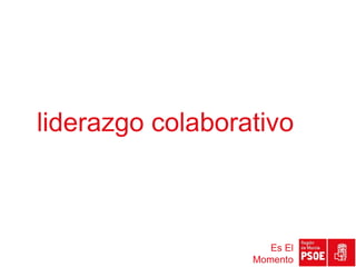 liderazgo colaborativo



                     Es El
                  Momento
 