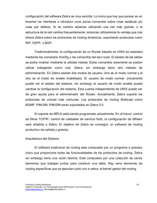 Zebra Router Proyecto Redes Informáticas | PDF