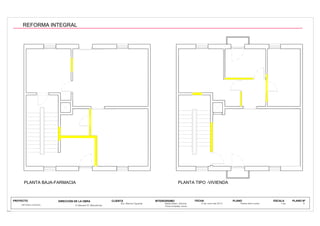 PLANTA BAJA-FARMACIA PLANTA TIPO -VIVIENDA
Sra. Blanca Figueras
REFORMA INTEGRAL C/ Baluard 57 (Barcelona)
PROYECTO CLIENTA INTERIORISMO FECHA PLANO ESCALA
Pons Amades, Anna
6 de Junio del 2013 Planta obra nueva 1:50 6
REFORMA INTEGRAL
 