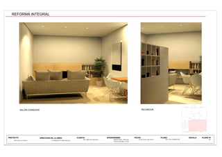 1,30
Sra. Blanca Figueras
REFORMA INTEGRAL C/ Baluard 57 (Barcelona)
PROYECTO CLIENTA INTERIORISMO FECHA PLANO
Pons Amades, Anna
6 de Junio del 2013
ESCALA
- 22
REFORMA INTEGRAL
RECIBIDOR
 