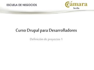 Curso Drupalpara Desarrolladores
Definiciónde proyectos 1
 