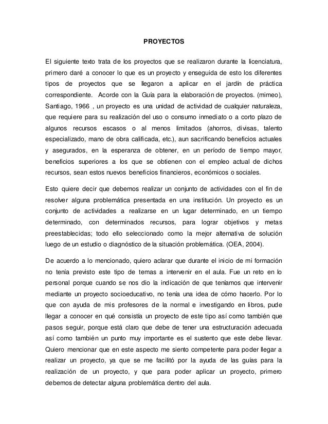 Proyectos escrito
