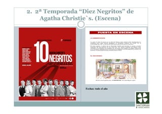 2. 2ª Temporada “Diez Negritos” de
Agatha Christie`s. (Escena)
Fechas: todo el año
 