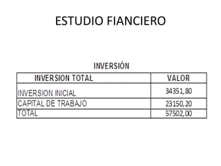 ESTUDIO FIANCIERO
 