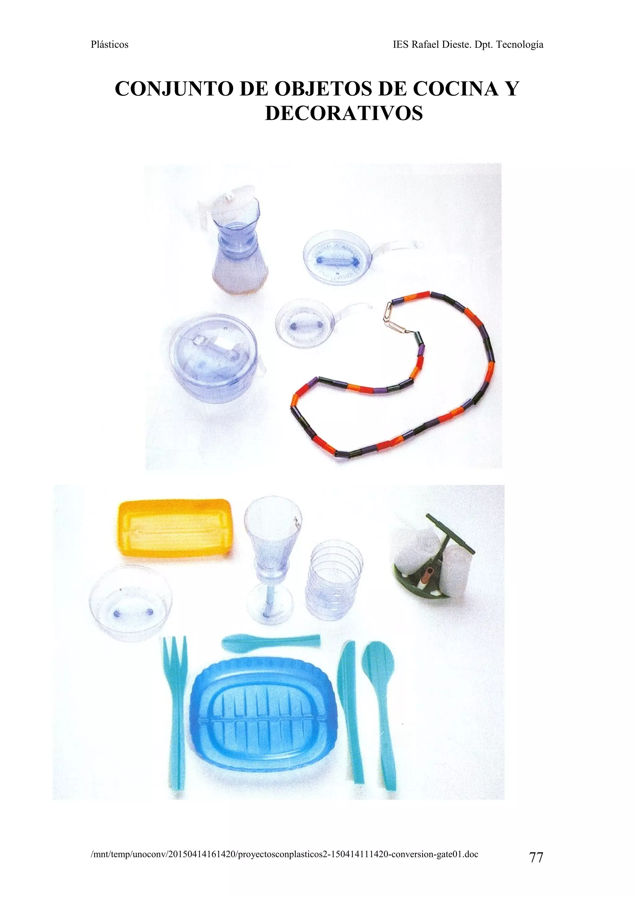 Plásticos IES Rafael Dieste. Dpt. Tecnología
CONJUNTO DE OBJETOS DE COCINA Y
DECORATIVOS
/mnt/temp/unoconv/20150414161420/proyectosconplasticos2-150414111420-conversion-gate01.doc
77
 
