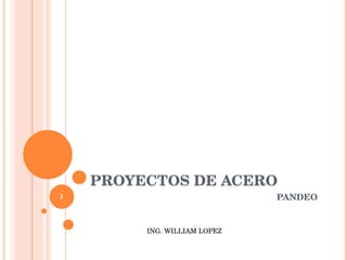PROYECTOS DE ACERO PANDEO ING. WILLIAM LOPEZ 