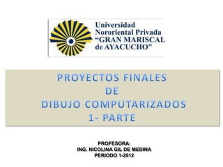 PROFESORA:
ING. NICOLINA GIL DE MEDINA
       PERIODO 1-2012
 