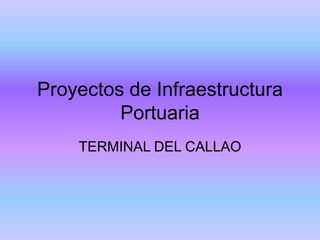 Proyectos de Infraestructura Portuaria TERMINAL DEL CALLAO 