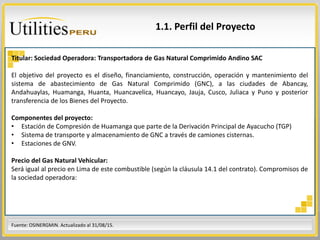 Proyectos de masificación del uso de gas natural en el Perú | PPTX