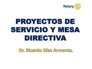 PROYECTOS DE
SERVICIO Y MESA
DIRECTIVA
 