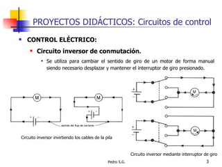 PROYECTOS DIDÁCTICOS: Circuitos de control <ul><li>CONTROL ELÉCTRICO: </li></ul><ul><ul><li>Circuito inversor de conmutaci...