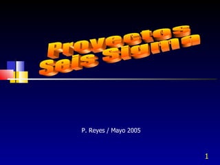 Proyectos Seis Sigma P. Reyes / Mayo 2005 