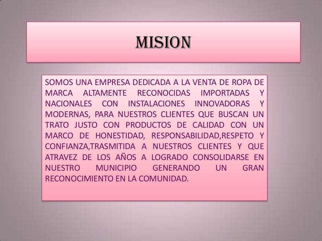 MISION Y VISION BOUTIQUE MOROCO