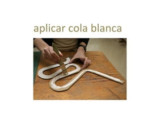 aplicar cola blanca 