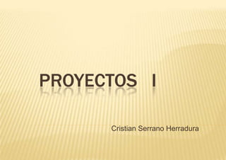 PROYECTOS I

      Cristian Serrano Herradura
 