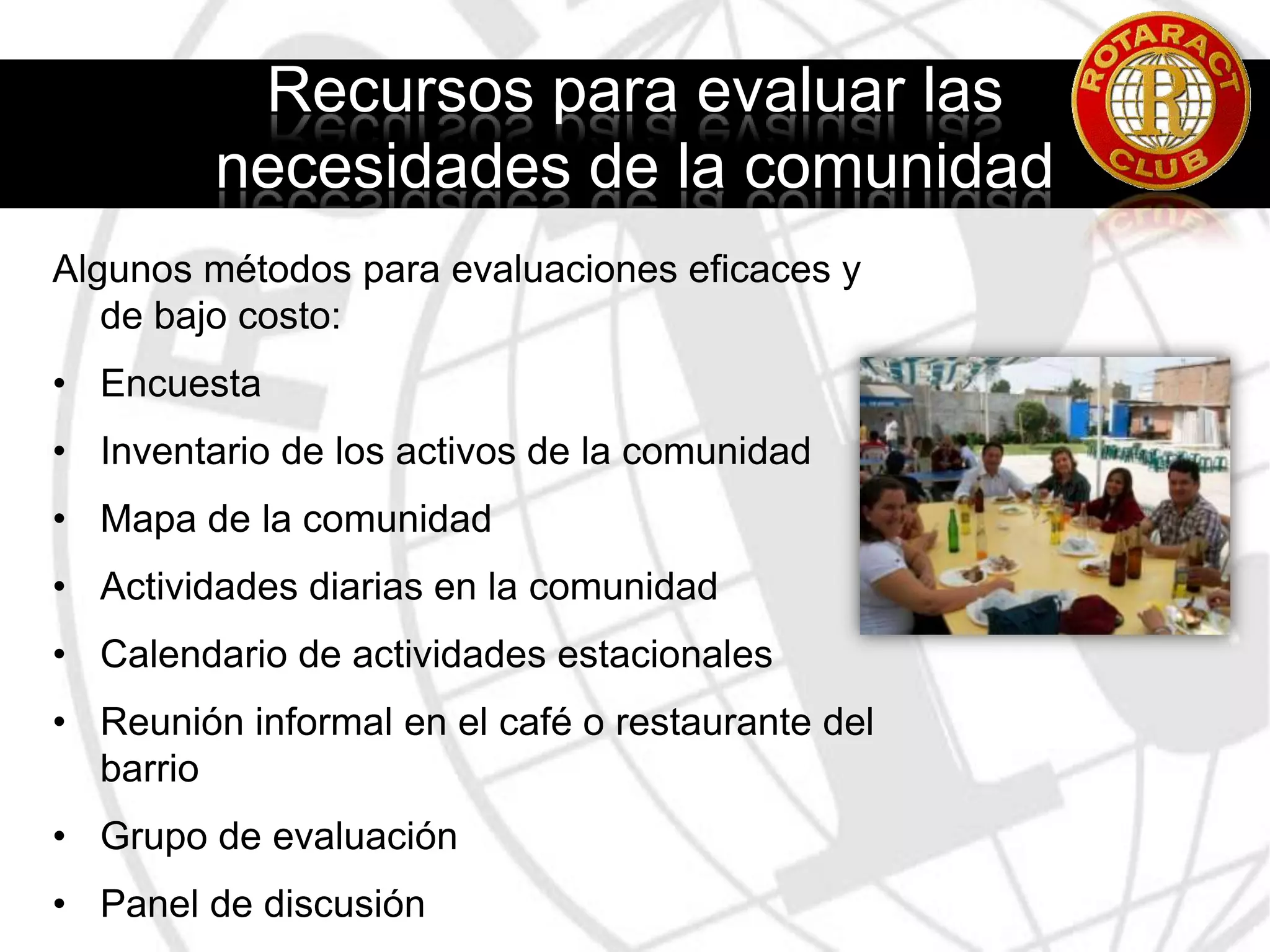 ¿Qué proyectos se han llevado a cabo con buenos Resultados? ¿Por qué?La determinación de proyectos exitosos anteriores infunde confianza en los miembros de la comunidad y los motiva a emprender nuevos proyectos e iniciativas.
