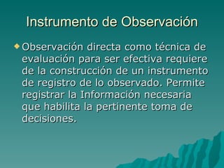 Instrumento de Observación ,[object Object]