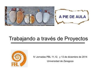 Trabajando a través de Proyectos 
IV Jornadas PBL 11,12, y 13 de diciembre de 2014 
Universidad de Zaragoza 
 