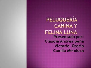 Presentado por:
Claudia Andrea peña
     Victoria Osorio
    Camila Mendoza
 