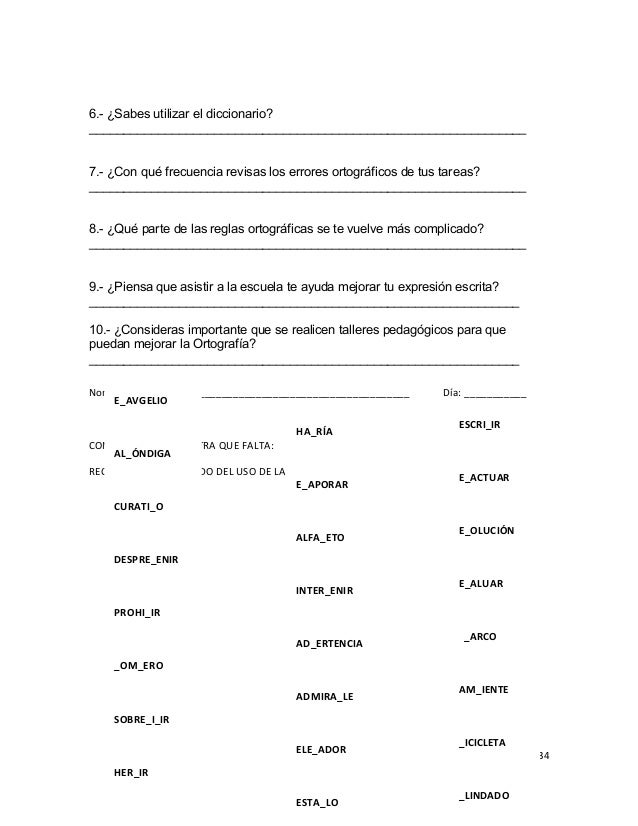 Proyecto Ortografia en alumnos de 5! Grado Proyecto Ortografia en alumnos de 5! Grado