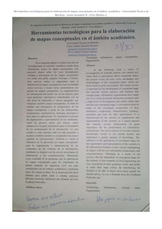 Herramientas tecnológicas para la elaboración de mapas conceptuales en el ámbito académico - Universidad Técnica de
Machala - Jostin Jaramillo R - Ulvio Medina J.
 
