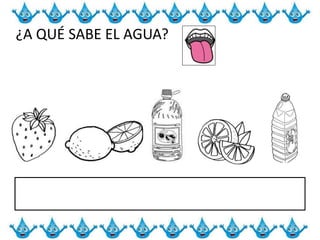 ¿A QUÉ SABE EL AGUA?
 