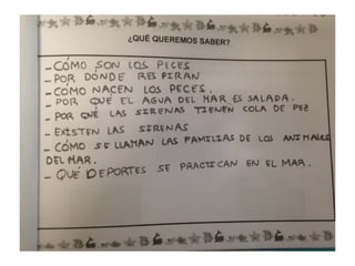Proyecto vida en el mar nivel 4 años EI