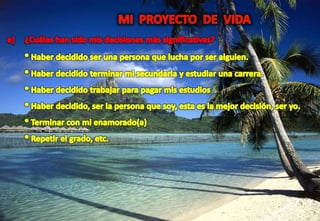 PROYECTO DE VIDA I.E. "MAYS"