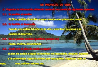 PROYECTO DE VIDA I.E. "MAYS"