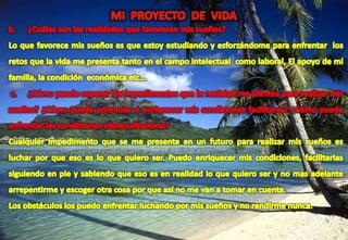 PROYECTO DE VIDA I.E. "MAYS"